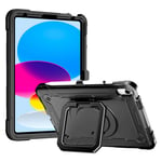 Armor-X (KON Series) Rugged Tablet Case W/ Large  Carry Handle (Handle use as Kickstand) & Pen Holder for iPad 10.9 (10th Gen)