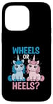 Coque pour iPhone 14 Pro Max Wheels Or Heels Licorne Sexe Révélez Future Parent Papa Maman