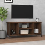 Meuble tv chêne marron 102x35x45 cm bois d'ingénierie The Living Store Brun