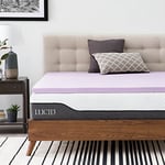 LUCID Surmatelas en Mousse à mémoire de Forme infusée de Lavande de 5,1 cm - Design ventilé - Lit Simple XL