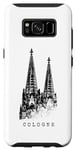 Coque pour Galaxy S8 Cathédrale de Cologne Silhouette Vintage Köln Allemagne