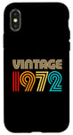 iPhone X/XS Vintage 1972 Funny Retro Classic Birthday Born Year 72 Style Case