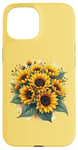 iPhone 15 Yellow Sunflowers Cute summer flowers Floral Positivity Case