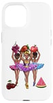 Coque pour iPhone 15 Ballerine afro-américaine ballet 008- fille noire cheveux afro