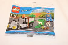 LEGO CITY POLYBAG 30313 CAMION POUBELLE BALAYEUSE DE ROUTE NEUF SCELLÉ RARE !