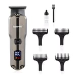 Rechargeable Beard Trimmer Cordless Electric Stubble Hair Trimmer LED Display UK