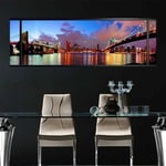 Stickers adhésifs 3D | Sticker Mural Autocollant effet 3D Brooklyn Bridge 1 - Stickers muraux Chambre Adulte - Stickers muraux 3D - Decoration Salon - Autocollants muraux Trompe l'oeil | 40x120cm