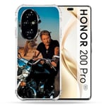 Cokitec Coque Renforcée pour Honor 200 Pro 5G Musique Johnny Hallyday Moto