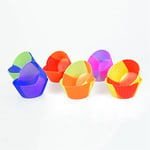 PhoneNatic Lot de 12 moules à cupcakes en silicone Multicolore