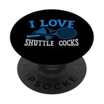 Funny Badminton Humour Smash Shuttlecock Birdie Sport PopSockets PopGrip Adhésif