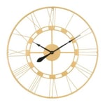 Horloge murale style vintage fer or pendule salon Stockholm 85 cm WOMO-DESIGN