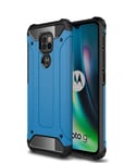 FanTing Case for Motorola Moto G9 Play,[Shockproof] [Heavy Duty] [Tough Armoured] Generous Rugged Tough Dual Layer Armor Case,Four corners thickened,Cover for Motorola Moto G9 Play -Blue