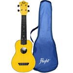 Flight, 4-String Travel Series Soprano Ukulele, Yellow (TUS-35YW)