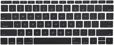 Jeu Complet de Touches de Rechange pour Clavier américain Compatible avec MacBook Pro Retina 13" 15" A1989 A1990 A1932 (Noir)