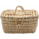 Tlily - Panier en Rotin Fait à la Main Mignon Enfants Rangement Pique-Nique Sac à Main Chambre PéPinièRe DéCor Osier Organisateur Sac DéMêLer