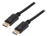 Cable DisplayPort 1.2 prise male des deux cotes 3D 4K UHD 5m - Noir