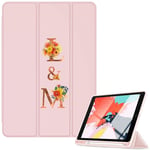 Housse Ipad Mini 6 Rose Avec Vos Initiales Fleur Personnalisee