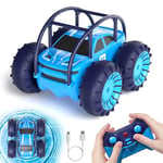 MaxTronic Chargement Direct Voiture télécommandée avec LED Réglable, Amphibie RC Radiocommandée pour Enfant 4WD 360° Rotation, 2.4Ghz Tout Terrain Crawlers Fête Cadeau 3-12 Ans Garçon Fille