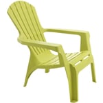 Wilsa Garden - Fauteuil Adirondack en résine polypropylène Anis