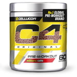 C4 Original Pre Workout Powder, Cola, 60 Servings | Zero Sugar Pre Workout Energy Drink Powder with 150mg Caffeine, 1500mg Creatine Monohydrate, 1600mg Beta Alanine