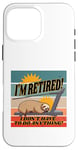 iPhone 16 Pro Max Sloth treadmill relaxed eyes closed humorous retirement lazy Case