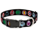 Buckle Down 9 Avenger icônes Noir/Multi Couleur Marvel Avengers Plastique Clip Collier