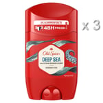 OLD SPICE DEEP SEA WITH OCEAN BREEZE SCENT DEODORANT STICK 50ML 3 PACK