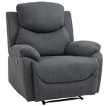 HOMCOM relaxstol, TV-stol med liggfunktion, liggstol i linnelook, upp till 150 kg, TV-stol|