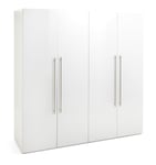 Habitat Atlas 4 Door Wardrobe - White Gloss