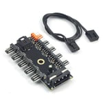 1 Cable 1 to 10 4Pin 1 à 10 4Pin ventilateurs 12V pour Molex / Sata alimentation ventilateurs de refroidissement répartiteur de moyeu PC Pwm câble refroidisseur adaptateur pour l'exploitation minière