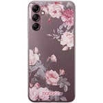 Babaco ERT GROUP mobile phone case for Samsung A14 4G/5G original and officially Licensed pattern Flowers 055 optimally adapted to the shape of the mobile phone, partially transparent