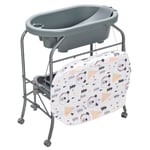 Baby Changing Table Portable Folding Infant Nursery Diaper Station w/Bathtub