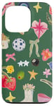 Coque pour iPhone 13 Pro Collage vert cowgirl Y2K avec nœud mignon et esthétique