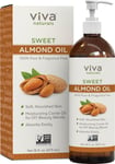 Viva Naturals Sweet Almond Oil, Hexane Free for Skin and Hair, 16 oz / 473 ml