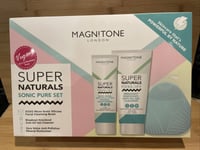 New Magnitone Super Naturals Pure Sonic Face Gift Set Vegan SEALED FREEPOST