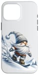 Coque pour iPhone 16 Pro Max Funny Winter Sports Accessories With Snowboarding Dad Gnome