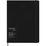 Moleskine 12M M+ Digital Planner Weekly Note 2025 XL Black