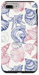 iPhone 7 Plus/8 Plus Pink Blue ink Seashell Starfish Ocean Beach Sea Case