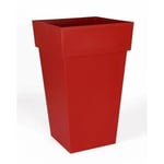 EDA Pot Toscane haut carré 39cm - Contenance 62l - Rouge rubis