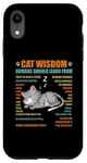 Coque pour iPhone XR Cat Wisdom Les humains devraient apprendre de