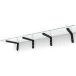 designtak entrétak easy collection bold console black - frosted glass