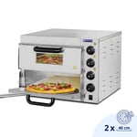 Four A Pizza Electrique Four Pizza Professionnel Pain 2 Chambres Chamotte 3000 W