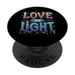 Célébration des fêtes de Hanoukka Love and Light PopSockets PopGrip Adhésif