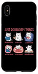 Coque pour iPhone XS Max Just Bookworm Things Adorable chat pour amoureux de la lecture