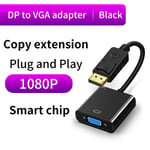 Adaptateur Displayport vers VGA 1080P,convertisseur DP mâle vers VGA femelle pour ordinateur portable,port d'affichage TV,budgétaire,moniteur - Type black