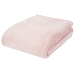 Catherine Lansfield Extra Large Raschel Velvet Touch 200x240cm Blanket Throw Blush Pink