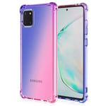 Samsung Galaxy A22 5G - Skyddande FLOVEME Silikonskal Blå/Rosa