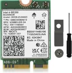 Carte sans Fil WiFi 7 Intel BE200 NGW, 5800 Mbps M.2/NGFF Carte sans Fil, Bluetooth 5.4, Tri-Band 2.4/5/6 GHz, Support réseau Windows 10/11 (64bit), Linux (AMD Non supporté)