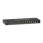 NETGEAR (GS316EPP) Switch Ethernet PoE 16 Ports RJ45 Gigabit (10/100/1000), Serie Plus Manageable PoE, Switch RJ45 avec 15 Ports PoE+ 231 W, 1 Port SFP , Silencieux, format bureau/ mur, idéal PME/ TPE