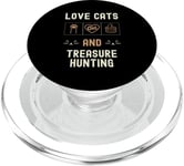 Cat Lover Cats And Treasure Hunting Metal-Detecting Kittens PopSockets PopGrip for MagSafe